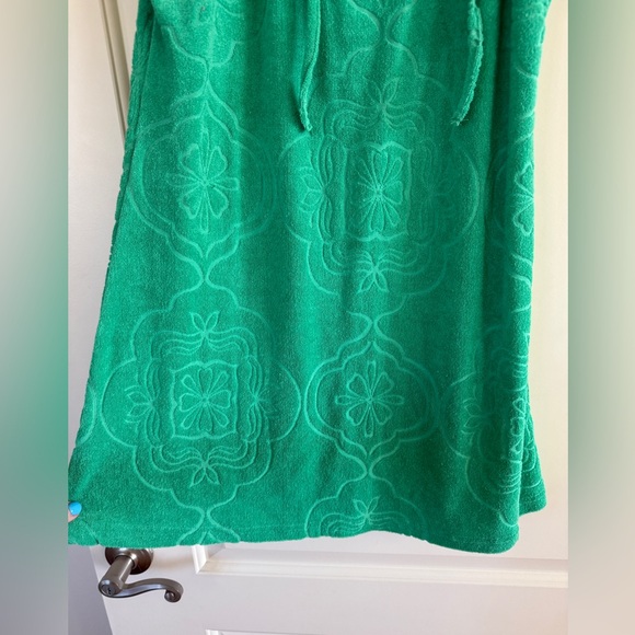 NWT O’Neill Cabana Tile Terry Dress | Kelly Green | Open Back - Picture 10 of 13